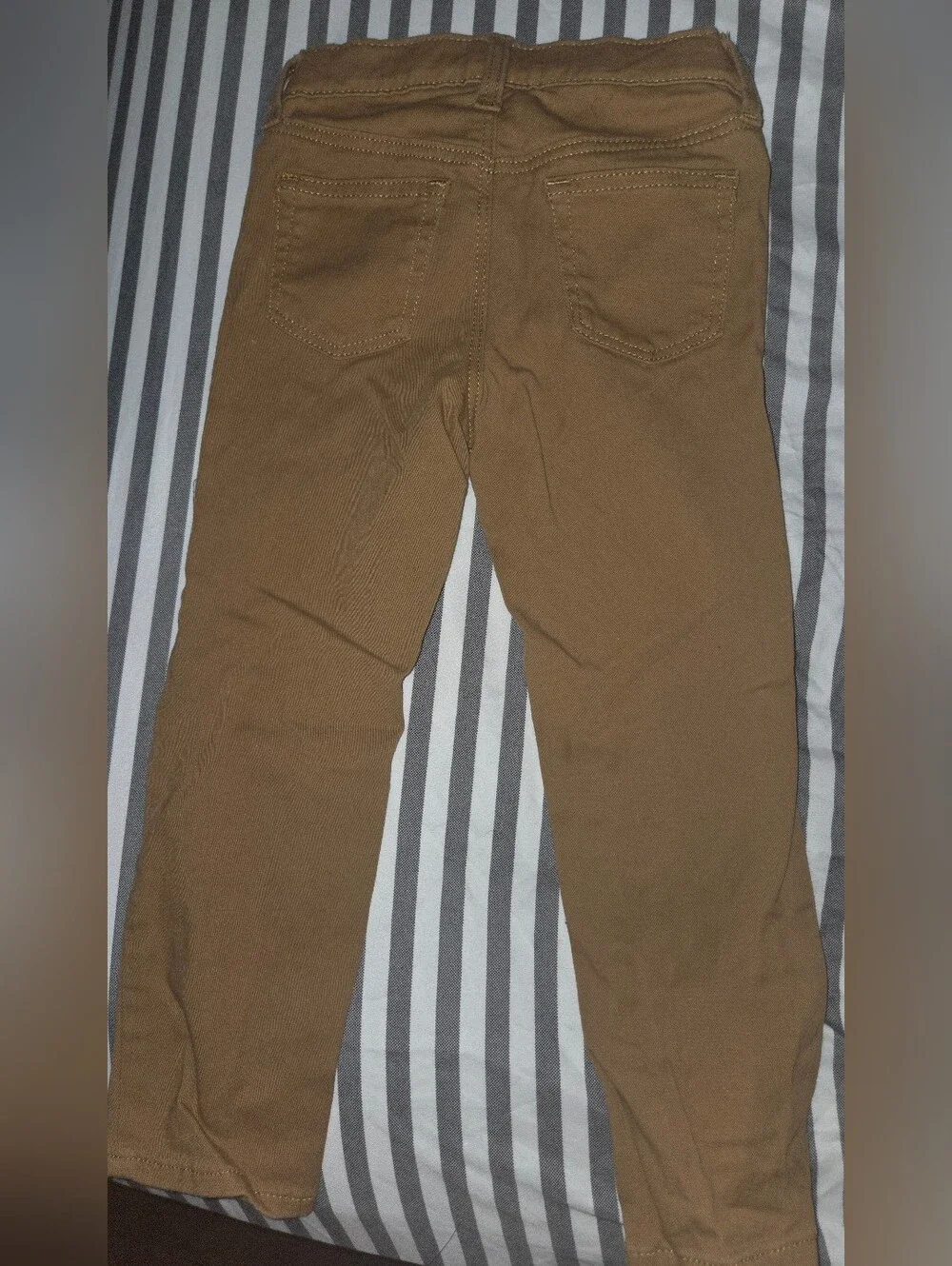 Neutral Tan Kids Pants with Classic Five-Pocket Styling